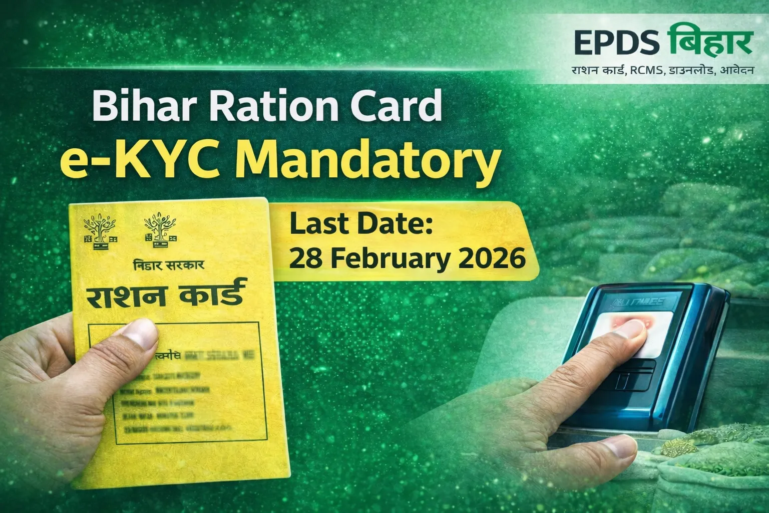Bihar Ration Card e-KYC Mandatory Before February 2026 – Full Details